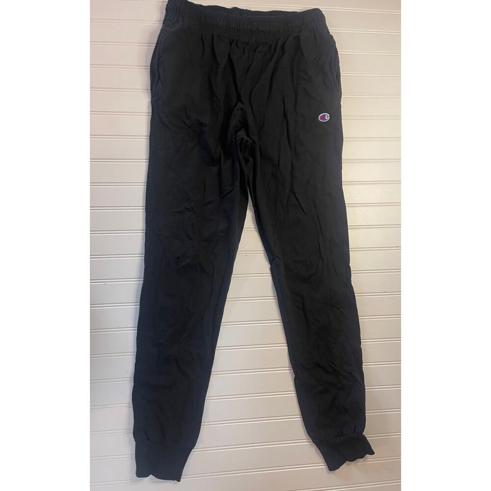 Champion Joggers Black Loungewear Sports Light Size Men's Medium